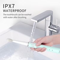 Szczoteczka elektryczna SEAGO Sonic akumulatorowa podróż wodoodporna elektroniczna szczoteczka do zębów 8 szczotek miękkie końcówki zamienne na prezent dla dorosłych 4